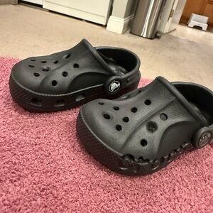 Kids Black Clogs